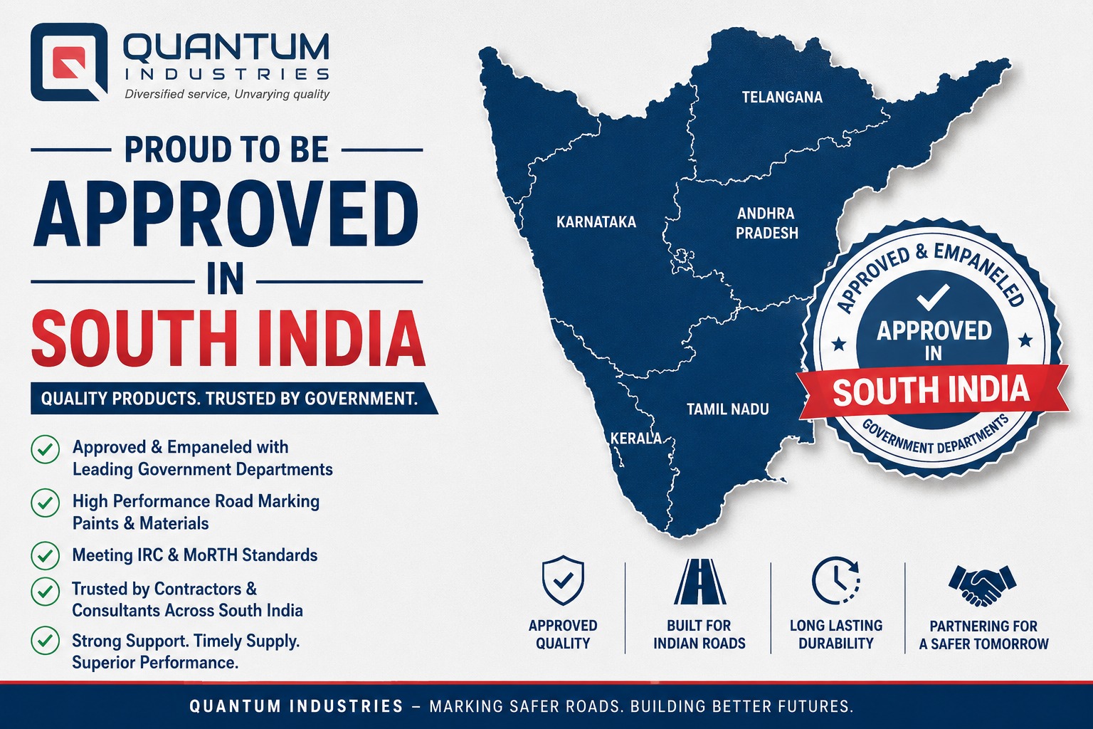 Approved Road Marking Paint in South Indian States